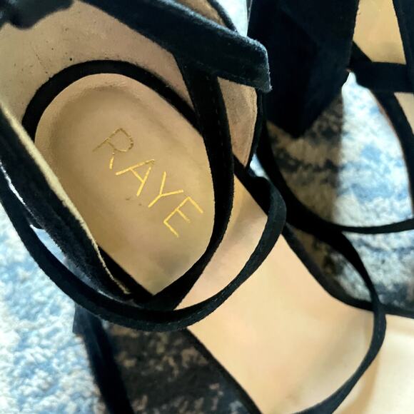 RAYE‎ Lulu Black Suede Lace-Up Heels - Size 7.5 - Picture 4 of 8